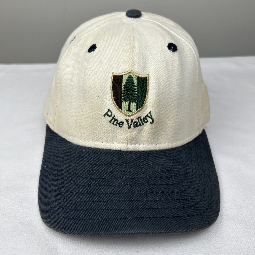 VTG Pine Valley Hat Cap Fitted 7 1/4 Golf New Era USA Made Men's 100% Wool Logo